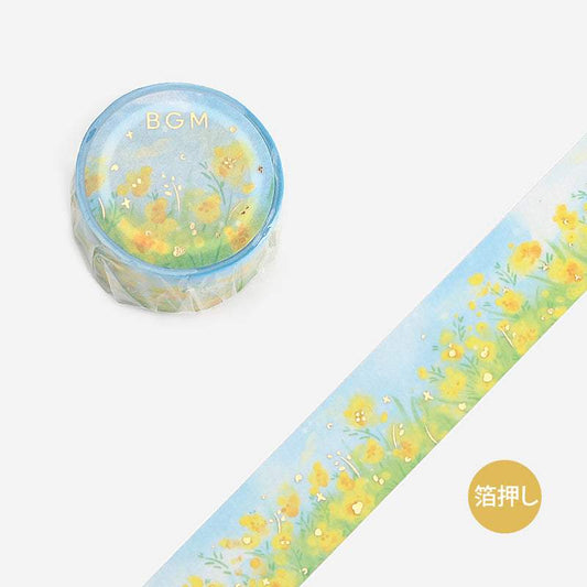 BGM Yellow Flower Field Washi Tape