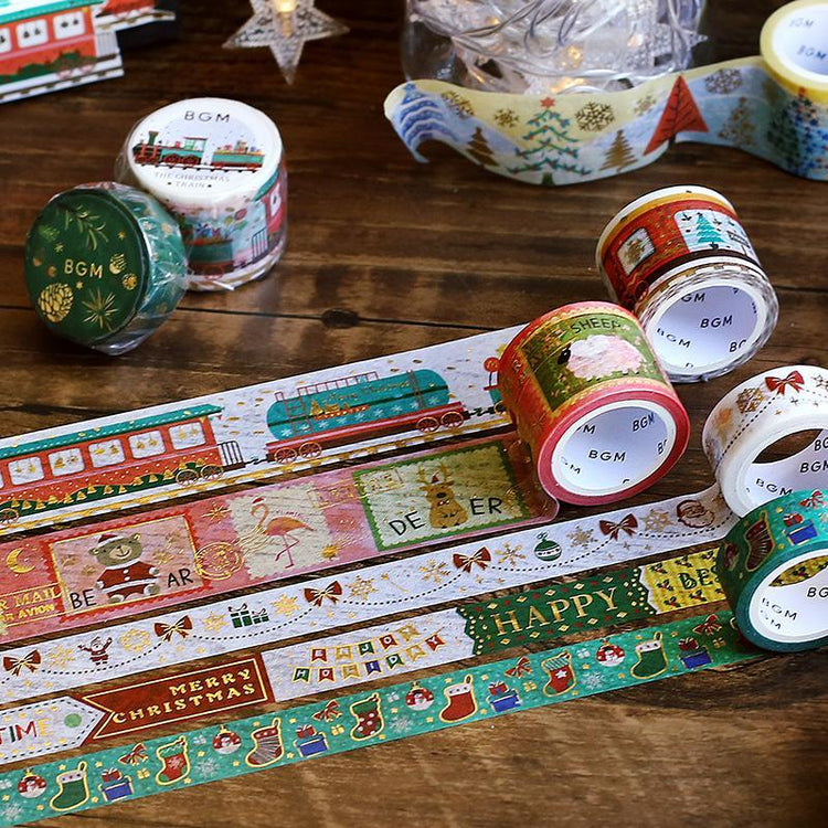 BGM Christmas Animals Masking Tape
