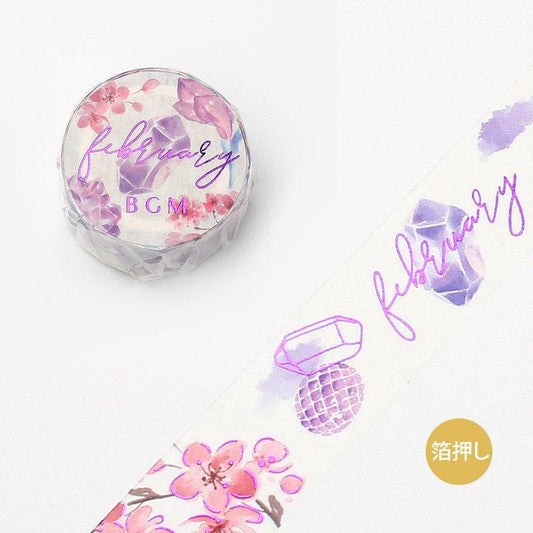 BGM Washi Tape Birth Month / February