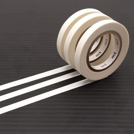 MT Slim 6mm Washi Tape Set K Mattweiß (7m)