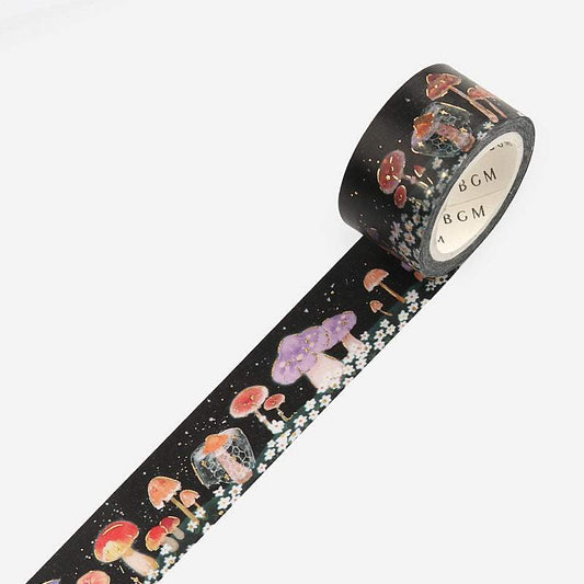 BGM Mushroom at Night Washi Tape