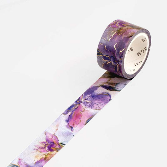 BGM Aquarell Blumen und Schwertlilien Washi Tape
