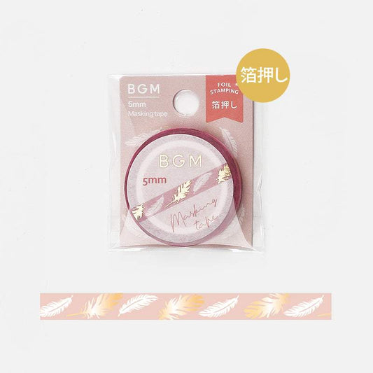 BGM Gold Feathers Washi Tape