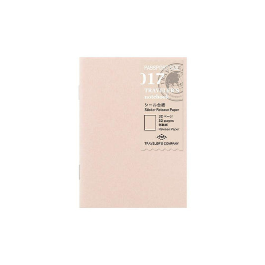 Traveler's Notebook Passport Size Refill Sticker Release Paper