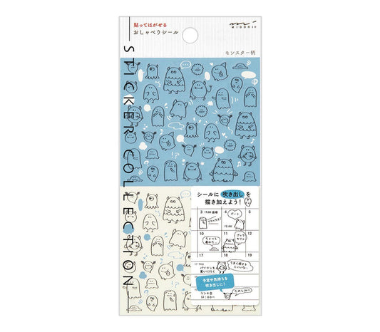 Midori Notebook Stickers - Talking Monsters