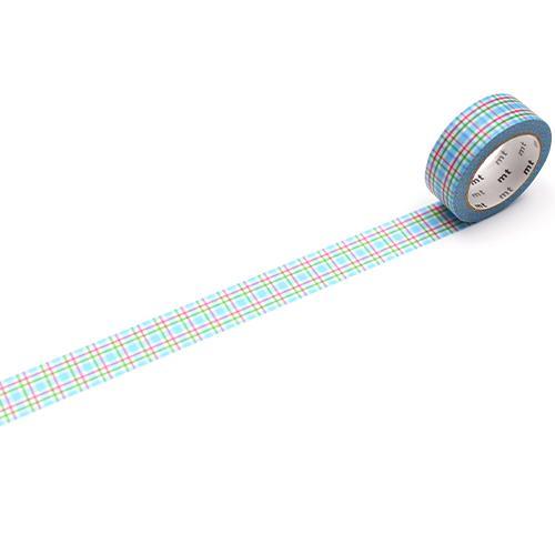 MT Deco Washi Tape Colorful Blue Checkered
