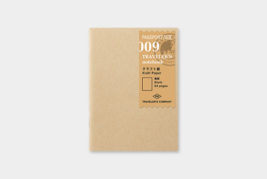 Traveler's Notebook Refill 009 (Passport Size) - Kraft Paper | Washi Wednesday