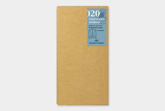 Traveler's Notebook Refill 020 (Regular Size) - Kraft Paper Folder | Washi Wednesday