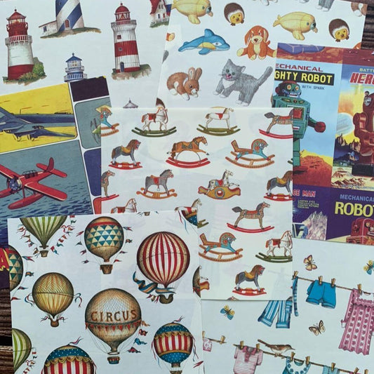 Rossi Vintage Toy Theme Italian Paper