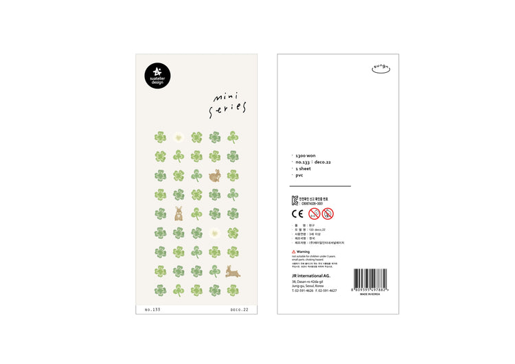 Suatelier Sticker Mini Series - Deco.22 (Clover Field)