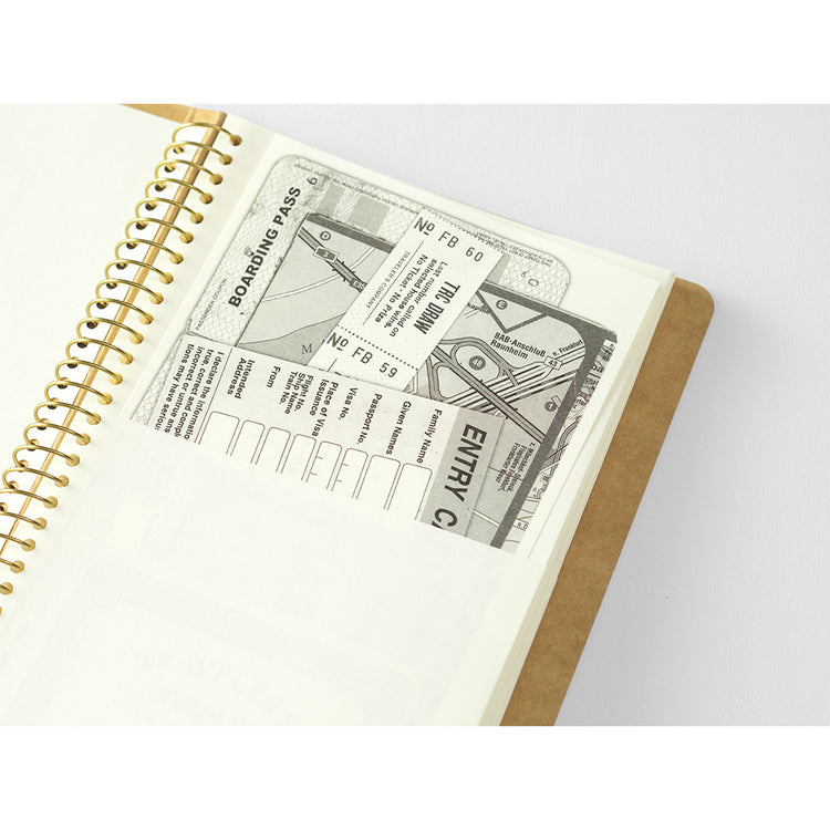 TRAVELER'S COMPANY Spiral Ring Notebook (A5 Slim) Paper Pocket