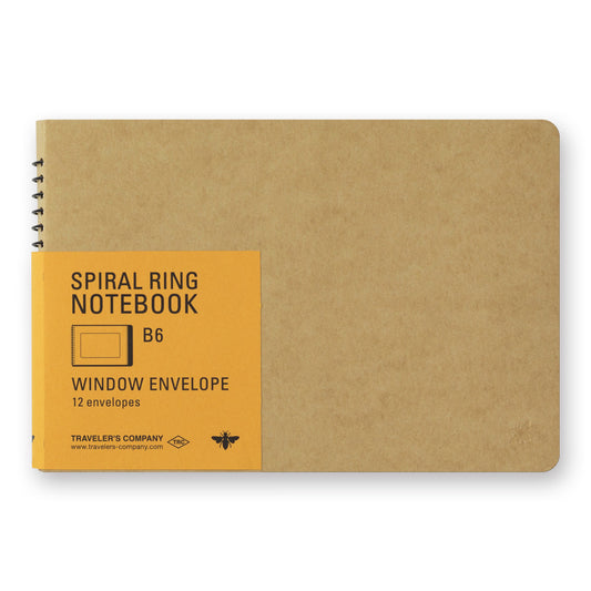 TRAVELER'S COMPANY Spiral Ring Notebook (B6) Window Envelop