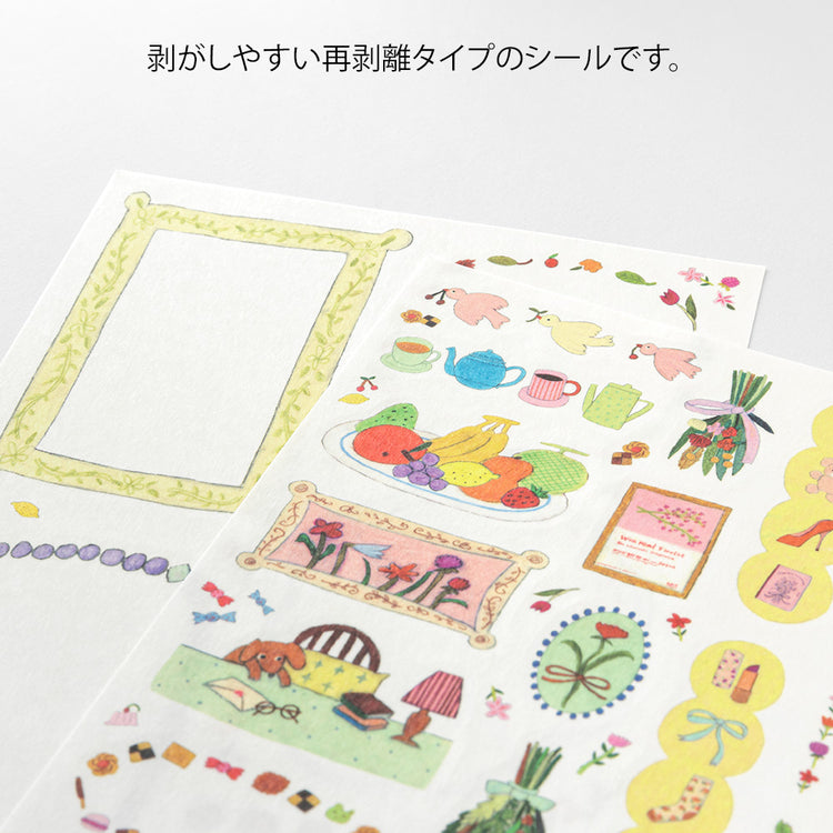 Midori Yuru Log Sticker (2 Sheets) - My Life