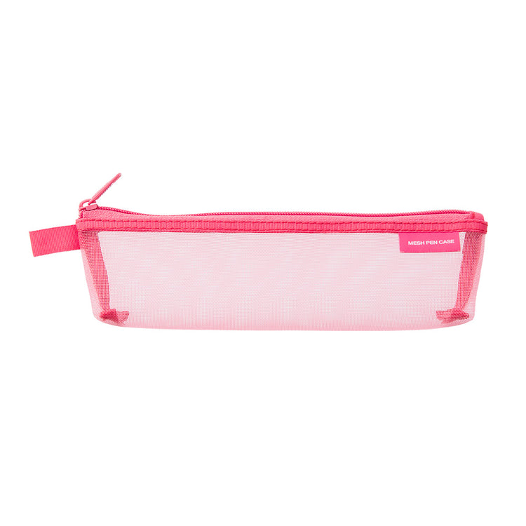 Midori Mesh Mini Pen Case Pink A