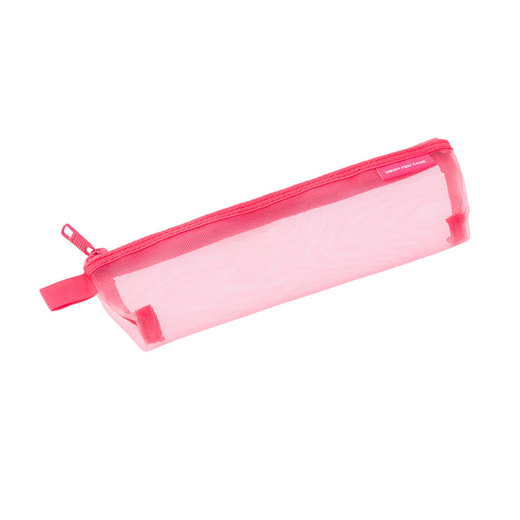 Midori Mesh Mini Pen Case Pink A