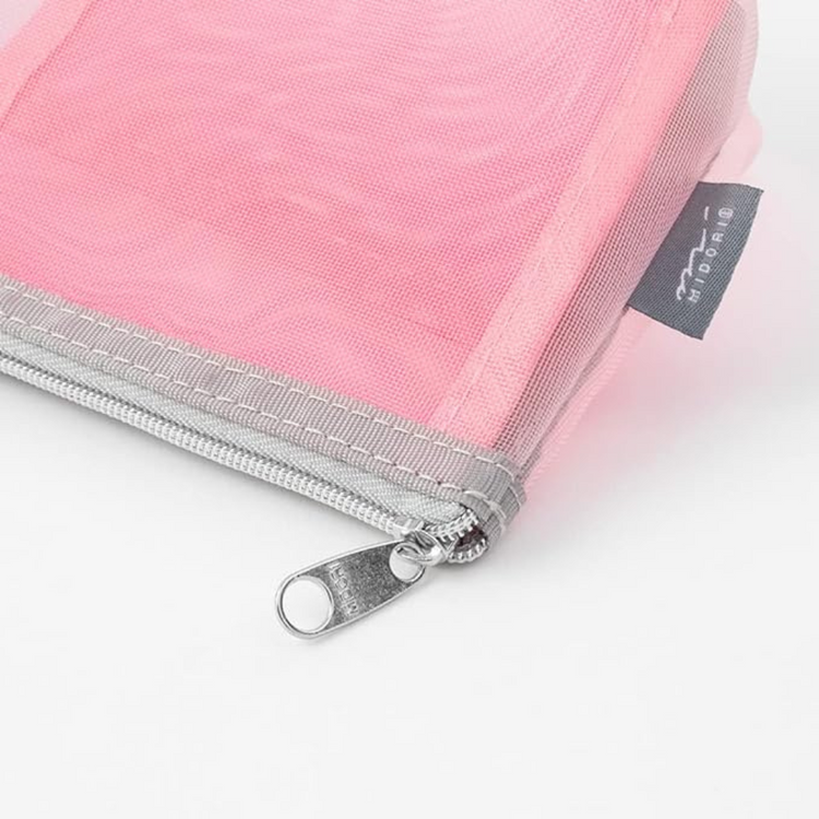 Midori Pen & Tool Pouch Mesh with Gusset - Pink