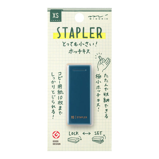 Midori XS Compact Stapler Navy Blue B
