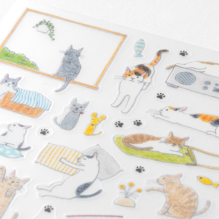 Midori Sticker [M] (1 Sheet) - Cat