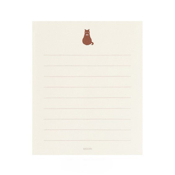 Midori Mini Letter Paper & Envelopes with Stickers 951 Black Cat