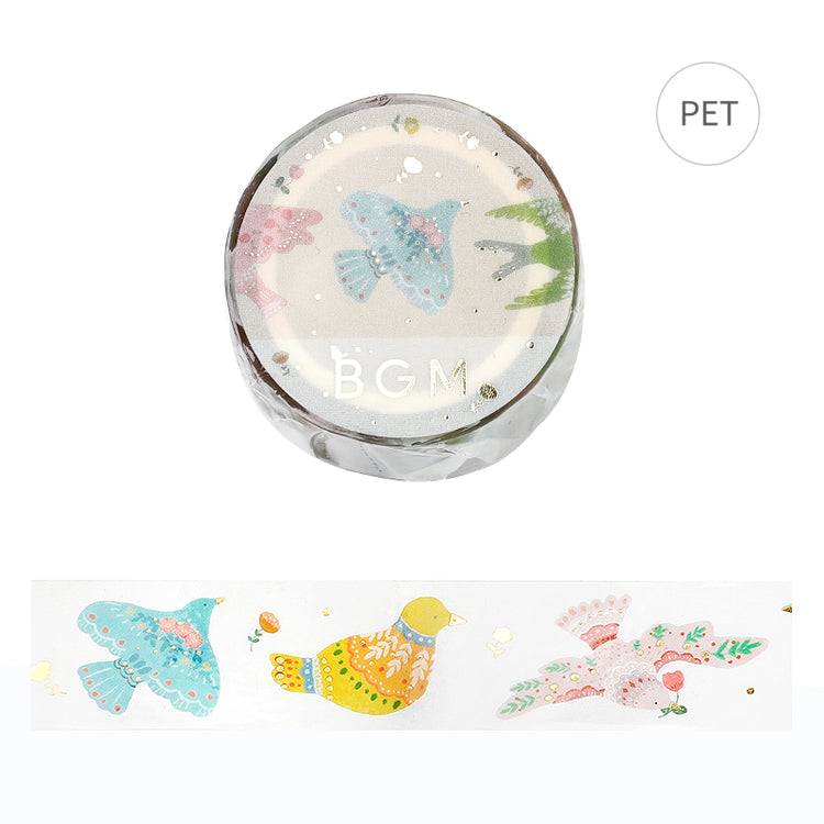 BGM Foil Stamping Clear Tape: Life - Bird Embroidery