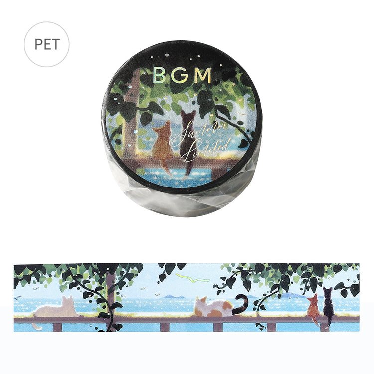 BGM Summer Limited Clear Tape - Cat Under the Pergola
