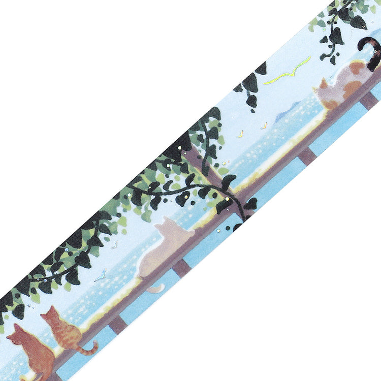 BGM Summer Limited Clear Tape - Cat Under the Pergola