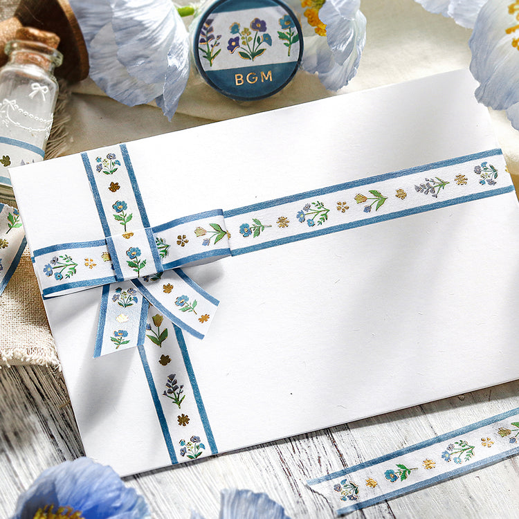 BGM Foil Stamping Masking Tape - Flower Ribbon