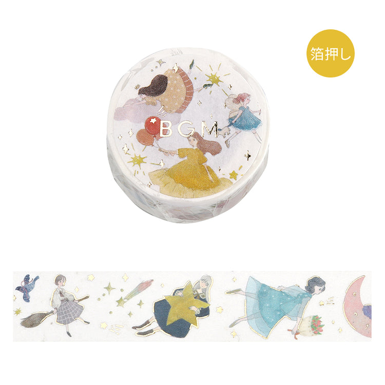 BGM Foil Stamping Masking Tape: Life - Flying Girl