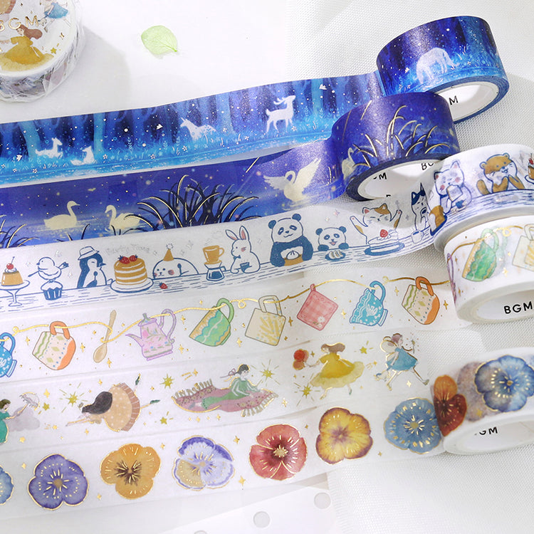 BGM Foil Stamping Masking Tape: Life - Flying Girl