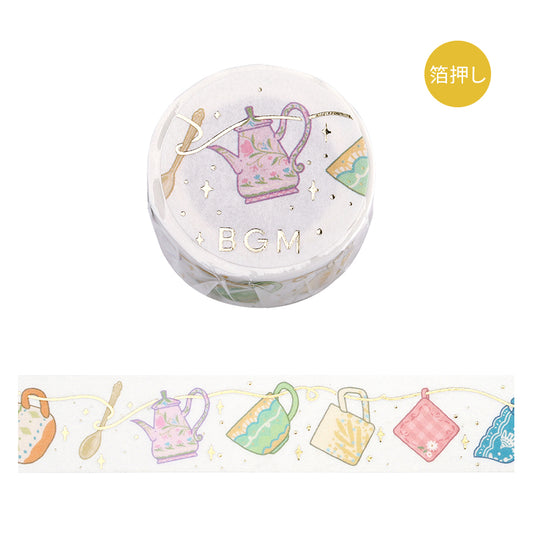 BGM Foil Stamping Masking Tape: Life - Tea Time