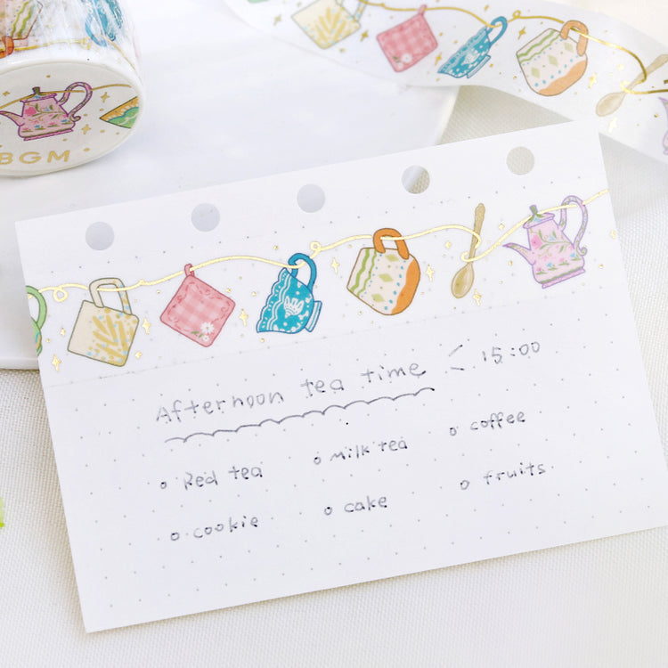 BGM Foil Stamping Masking Tape: Life - Tea Time