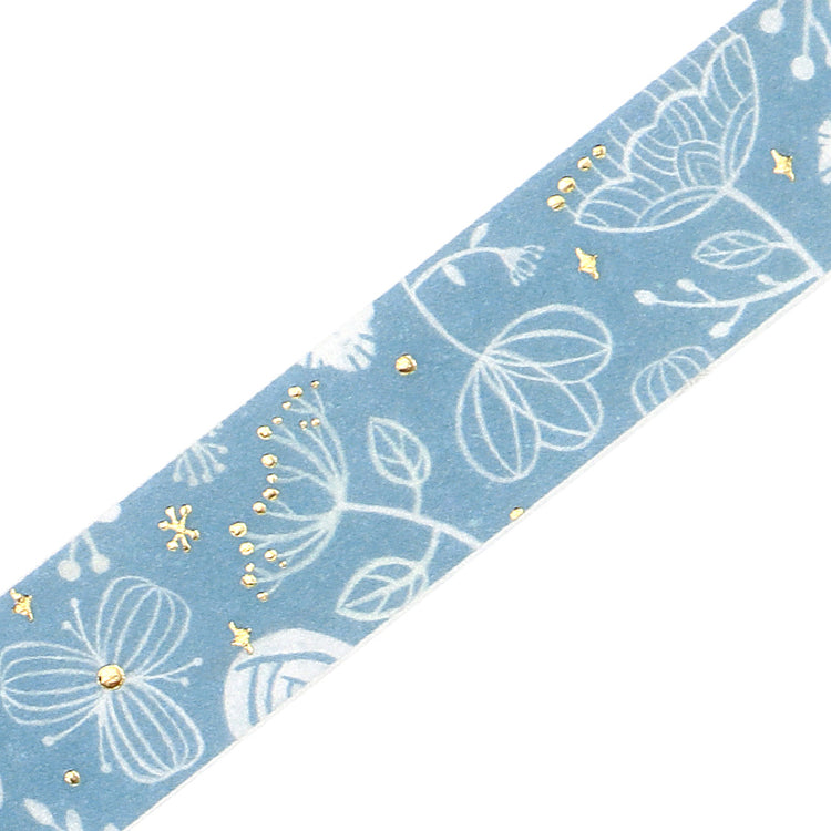 BGM Foil Stamping Masking Tape: Kusabana Techo - Blue Transparent