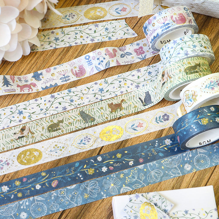 BGM Foil Stamping Masking Tape: Kusabana Techo - Flower Dance