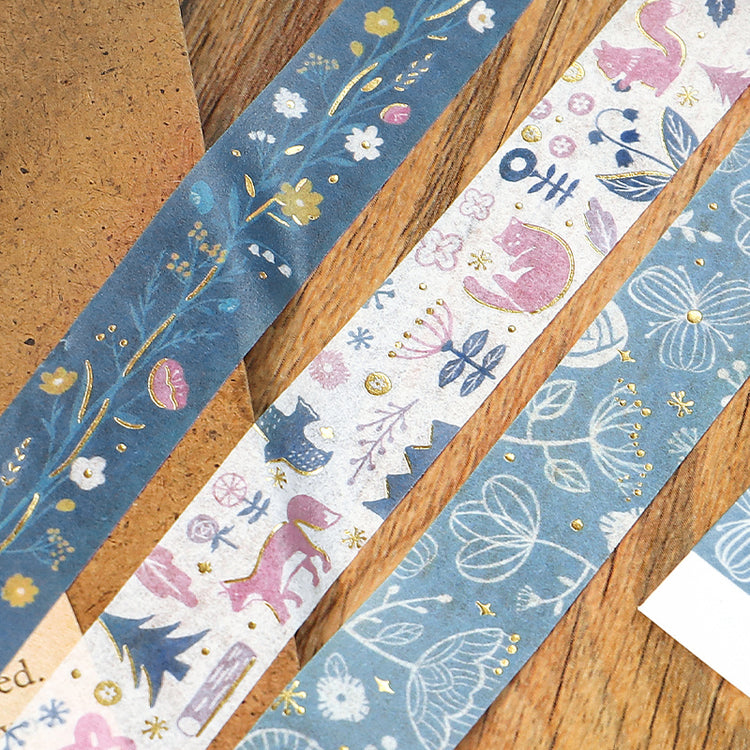 BGM Foil Stamping Masking Tape: Kusabana Techo - Hana no Hana (Flowering Plants)