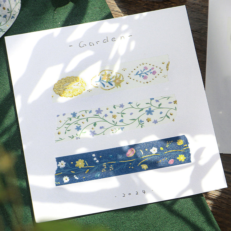 BGM Foil Stamping Masking Tape: Kusabana Techo - Hana no Hana (Flowering Plants)