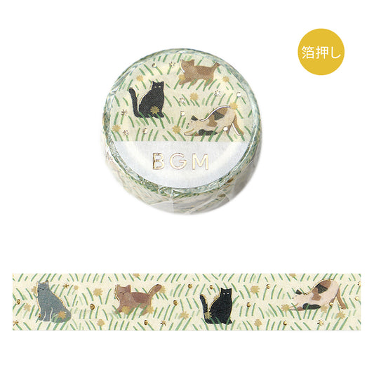 BGM Foil Stamping Masking Tape: Kusabana Techo - Cats