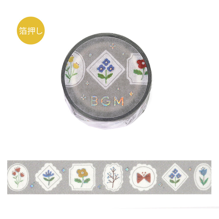 BGM Foil Stamping Masking Tape: Nordic Forest - Flower Frame