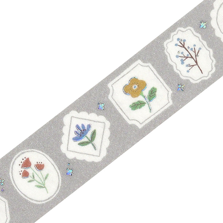 BGM Foil Stamping Masking Tape: Nordic Forest - Flower Frame