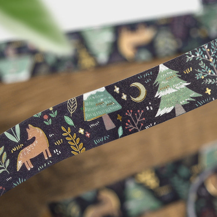 BGM Foil Stamping Masking Tape: Nordic Forest - Moonlit Forest