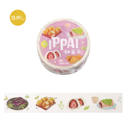 BGM Foil Stamping Masking Tape: IPPAI・Japanese Sweets Galore