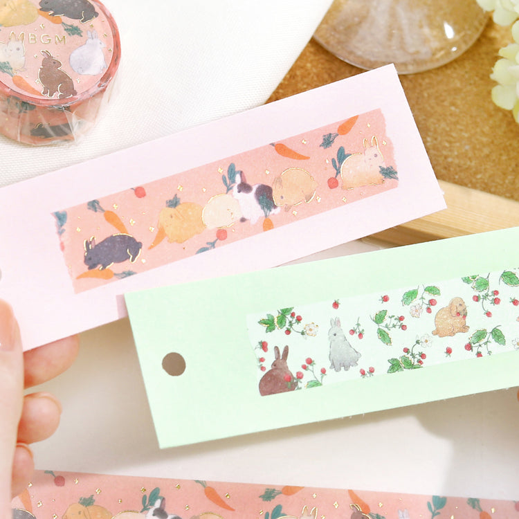 BGM Foil Stamping Masking Tape: Rabbit Country - 3 o'clock Snack