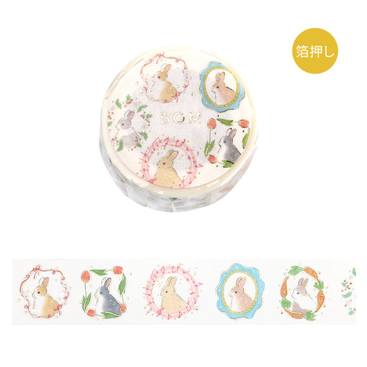 BGM Foil Stamping Masking Tape: Rabbit Country - Flame