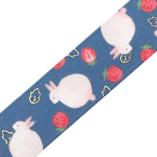 BGM Foil Stamping Masking Tape: Rabbit Country - Strawberry Daifuku