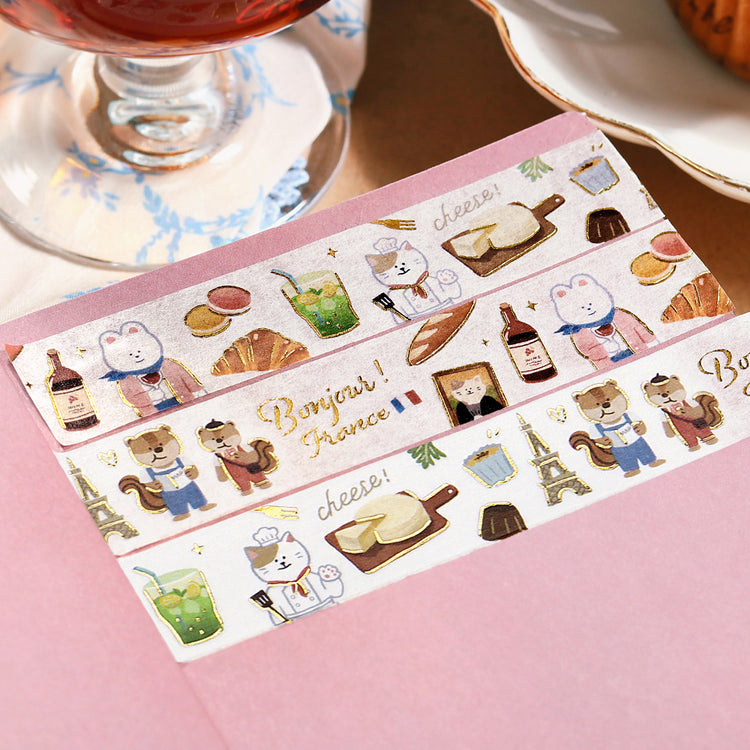 BGM Foil Stamping Masking Tape: World Cafe Travel - France