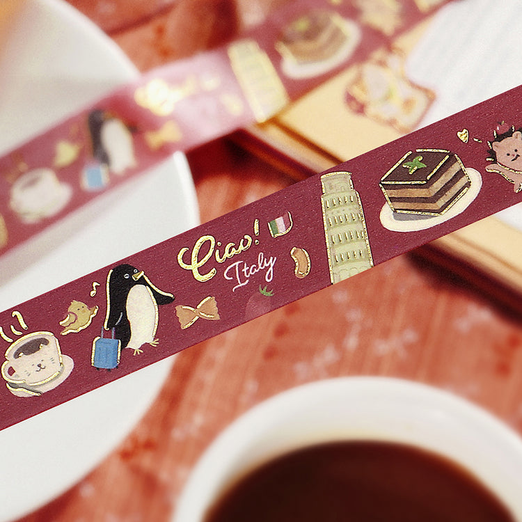 BGM Foil Stamping Masking Tape: World Cafe Travel - Italy