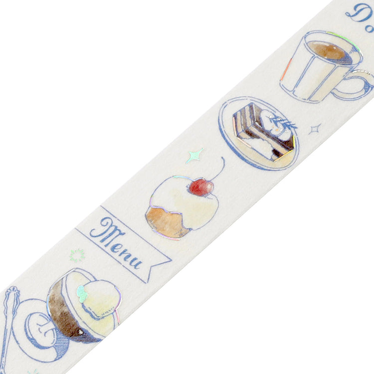BGM Foil Stamping Masking Tape: Travel, Cafe, and Diary - Mocha