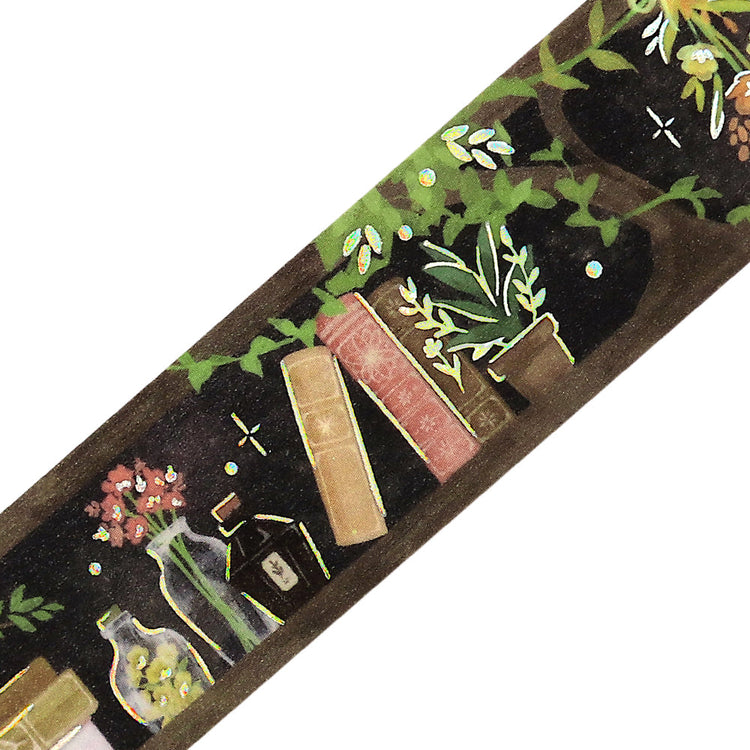 BGM Foil Stamping Masking Tape: Fantasy Bibliotheca Botanical