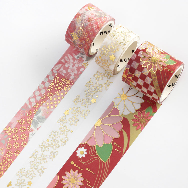 BGM Foil Stamping Masking Tape: The Color of Kimono - Crimson