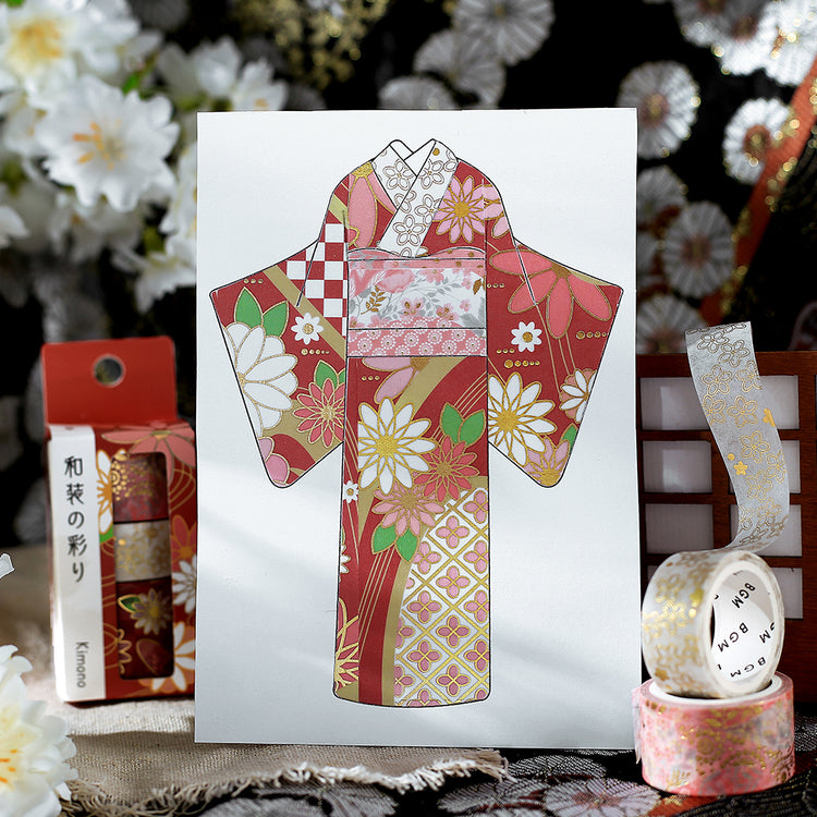 BGM Foil Stamping Masking Tape: The Color of Kimono - Crimson