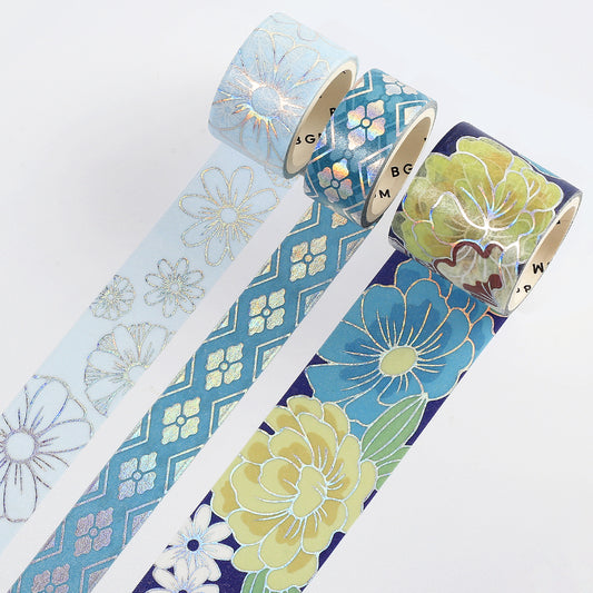 BGM Foil Stamping Masking Tape: The Color of Kimono - Azure Blue